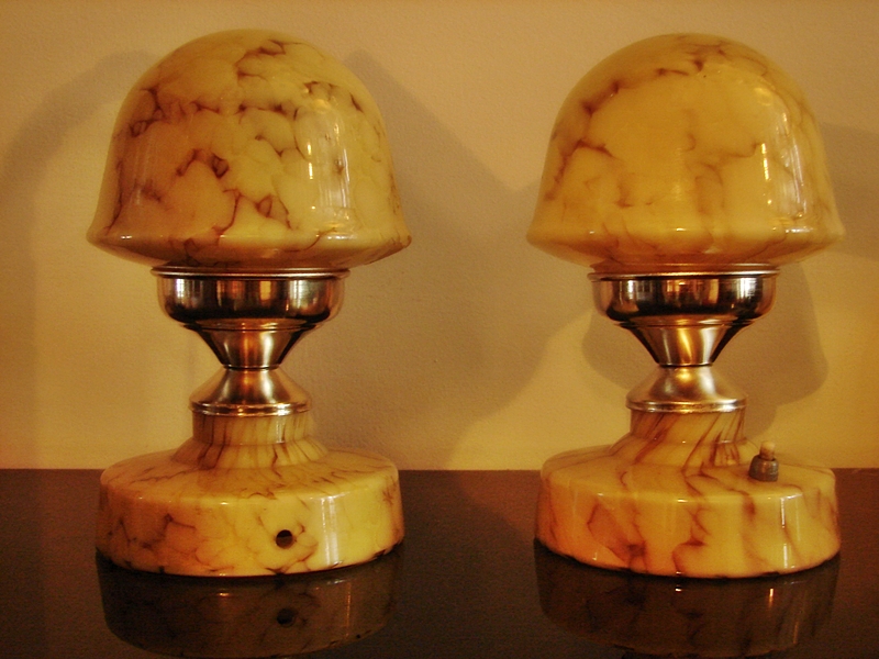 Renowacja dw�ch lampek Art Deco